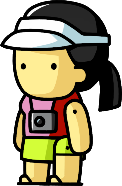 Tourist Female - Transparent Tourist Clipart (421x641)