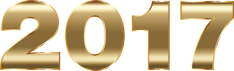 Clipart Gold 2017 Typography 2 No Background - 2017 Clipart No Background (782x238)