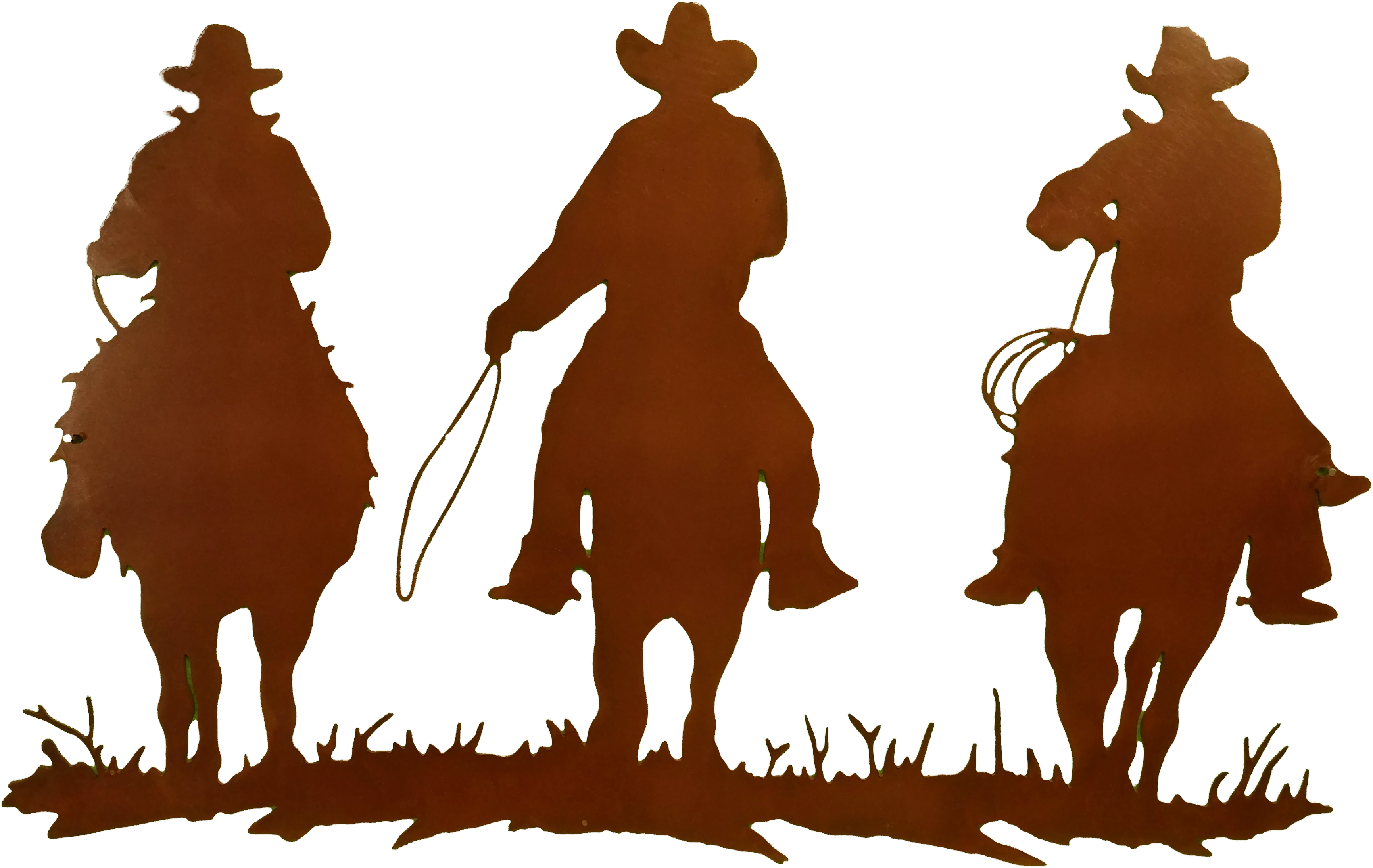 Large Larger Image - Cowboy Metal Silhouette Horse (4656x2620)