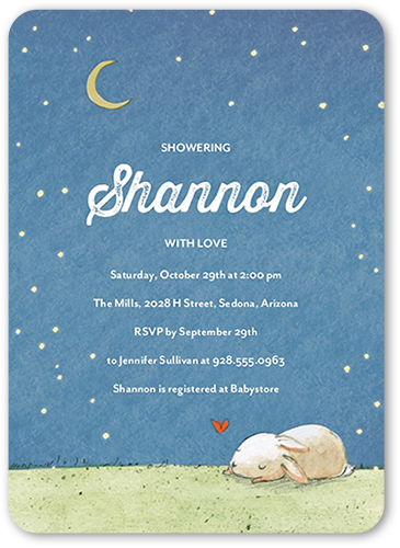 Starry Slumber Baby Shower Invitation - Baby Shower (365x500)