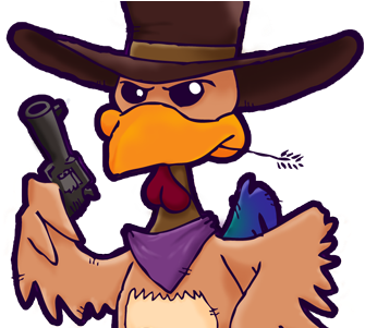 Cowboychicken - Cowboy Chicken Cartoon (400x300)