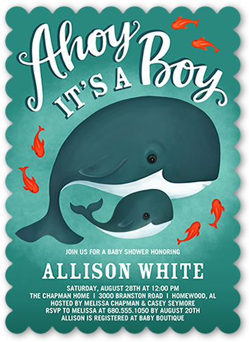 Oceanic Arrival Baby Shower Invitation - Baby Shower (364x500)