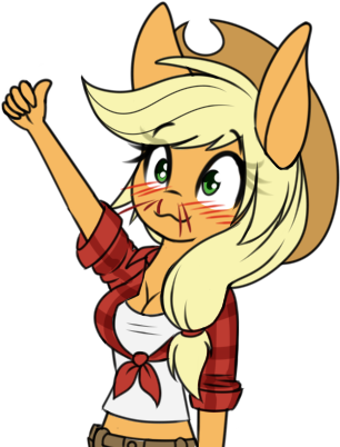 Anthro, Applejack, Approved, Artist - Filename (500x549)