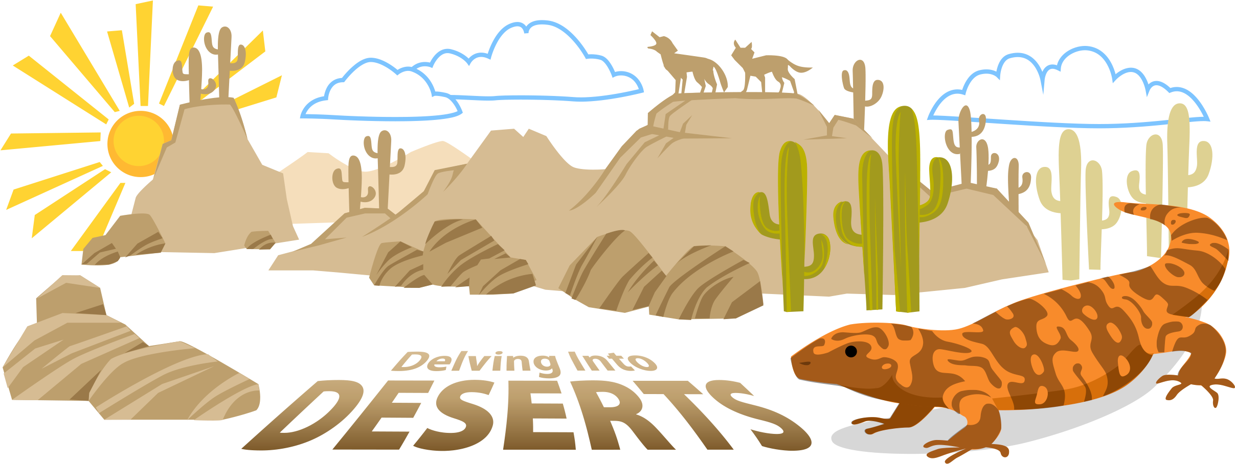 Biome Clipart - Ourclipart - Graphic Desert Biomes (2420x1064)