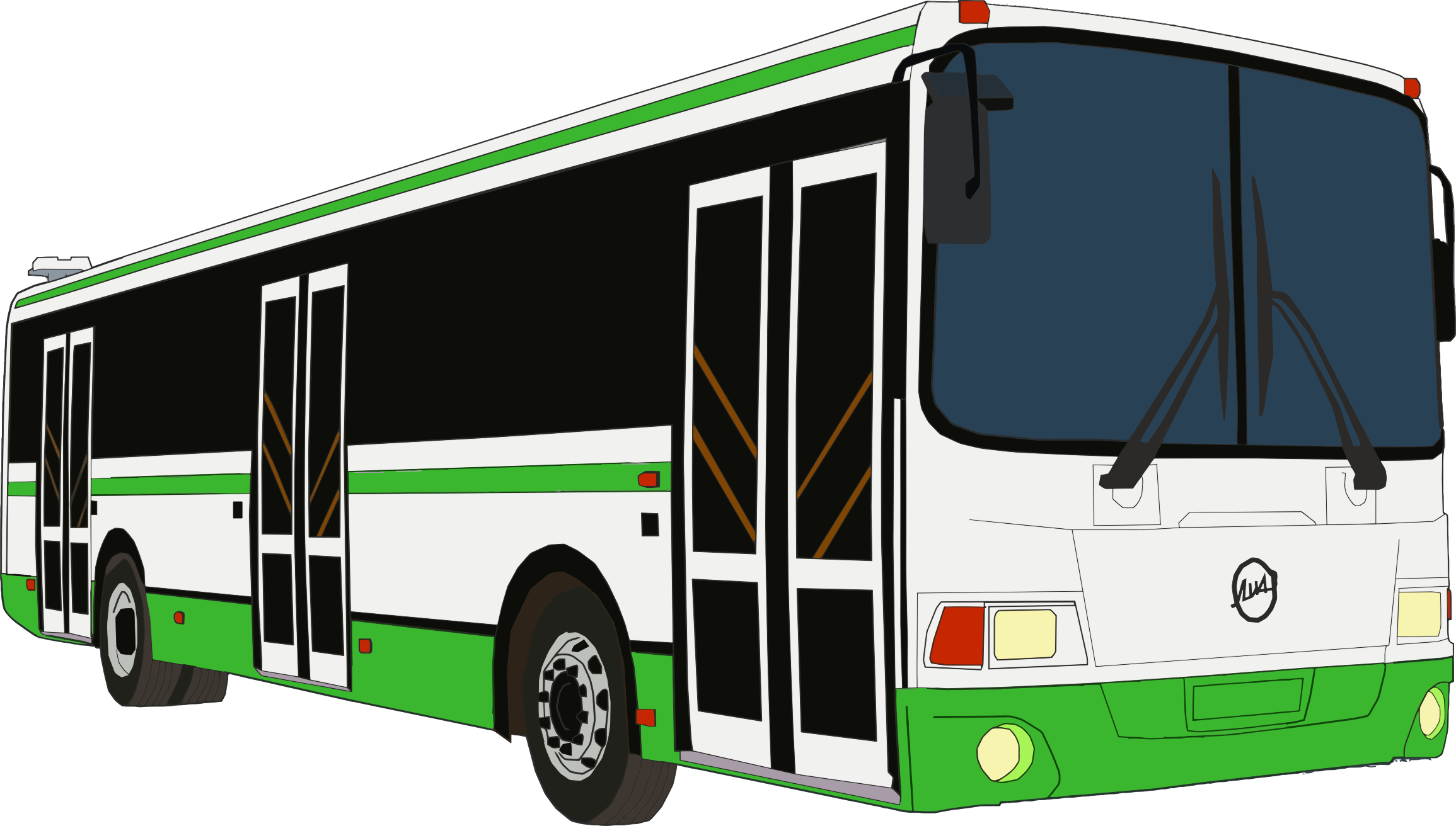 Vector City Bus Png Clipart - Bus Dessin Couleur (2310x1312)