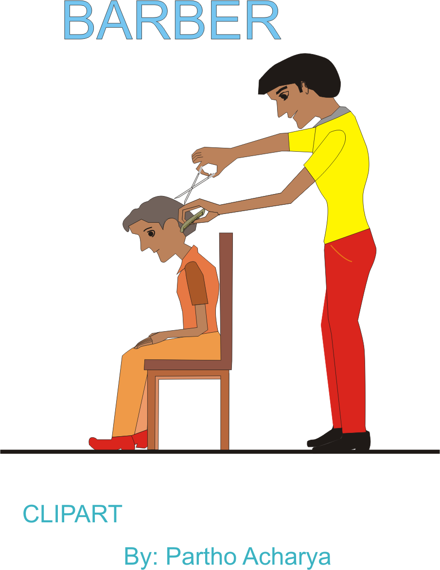 Barbet Clipart Barbering - Indian Barber Clipart (905x1172)