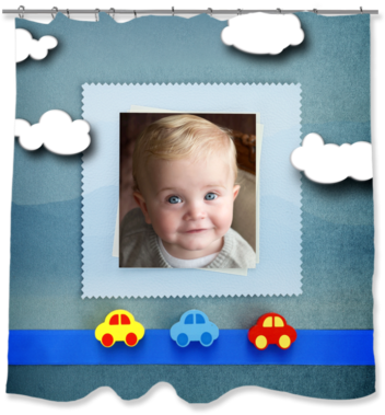 Baby Cars Shower Curtain, 71" X 74" Shower Curtains- - Stock Photography (394x394)