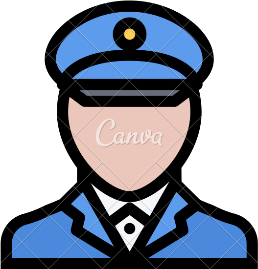 Police Officer Icon Flat Graphic Design Vector Art - Soldier (550x550)