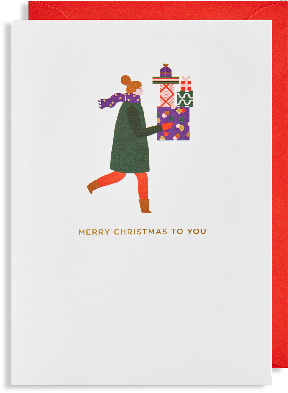Presents Galore Christmas Card - Cartoon (1400x1500)