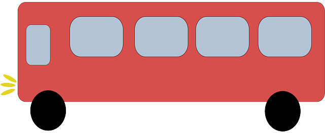 Cartoon, Bus, Public, Vehicle, Mass - Cartoon Red Bus (640x320)