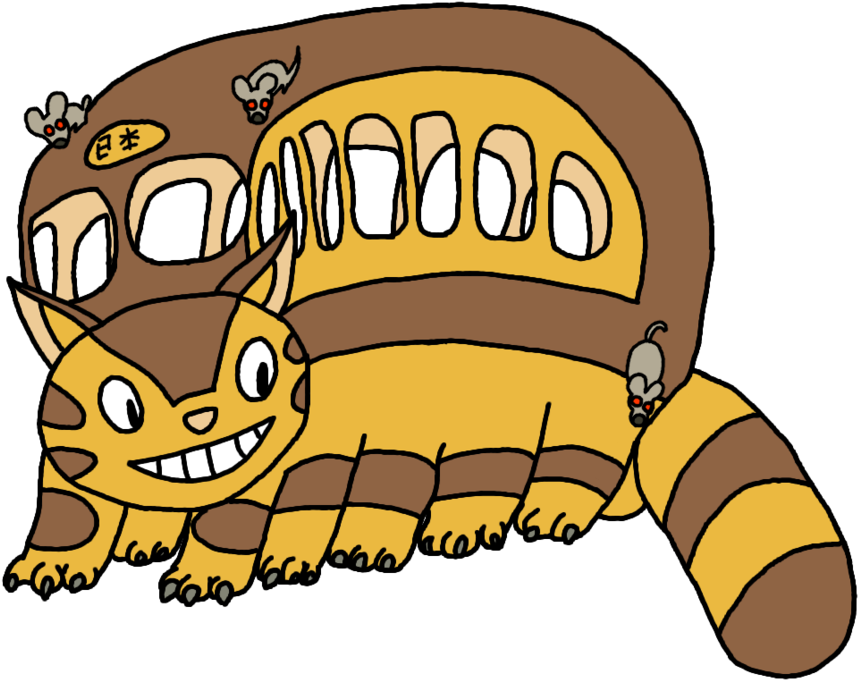 Catbus By Theducktorwho - Cat Bus Totoro Png (894x894)