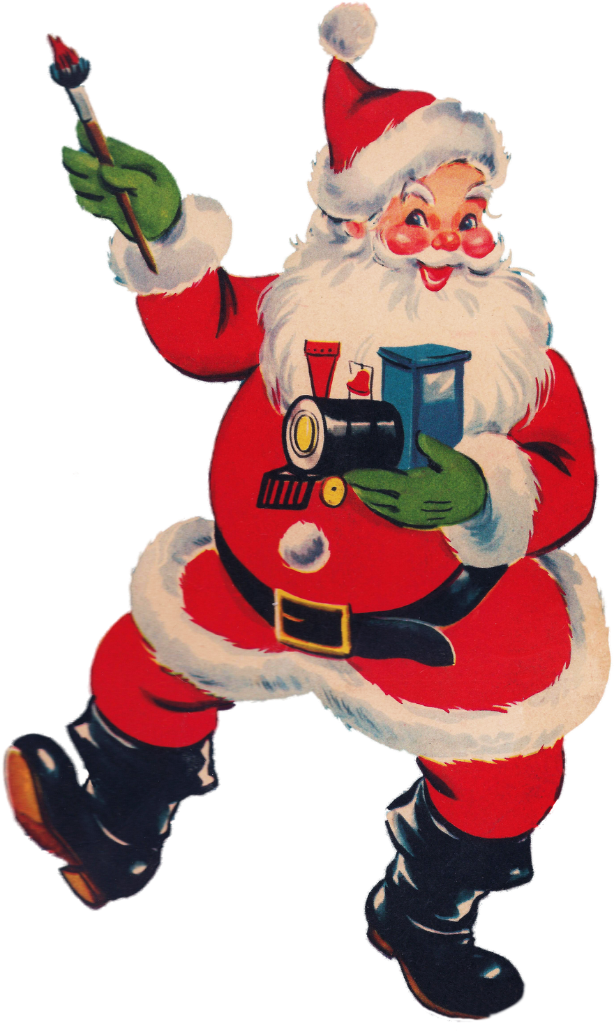 Dancing Santa - - Png Papa Noel Render (975x1600)