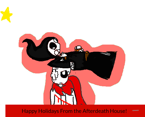 Afterdeath Christmas Card By X Blueberry Sans X - Blueberry Sans Christmas Fanart (620x453)