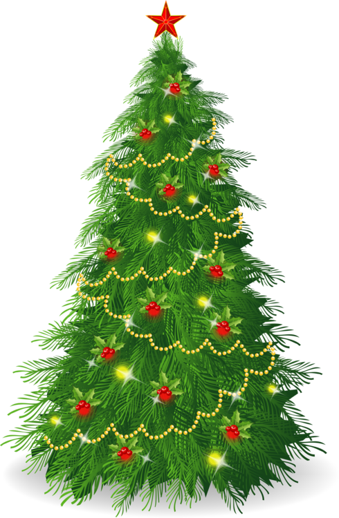 Vintage Christmas Tree Clipart - White Xmas Tree Png (490x750)