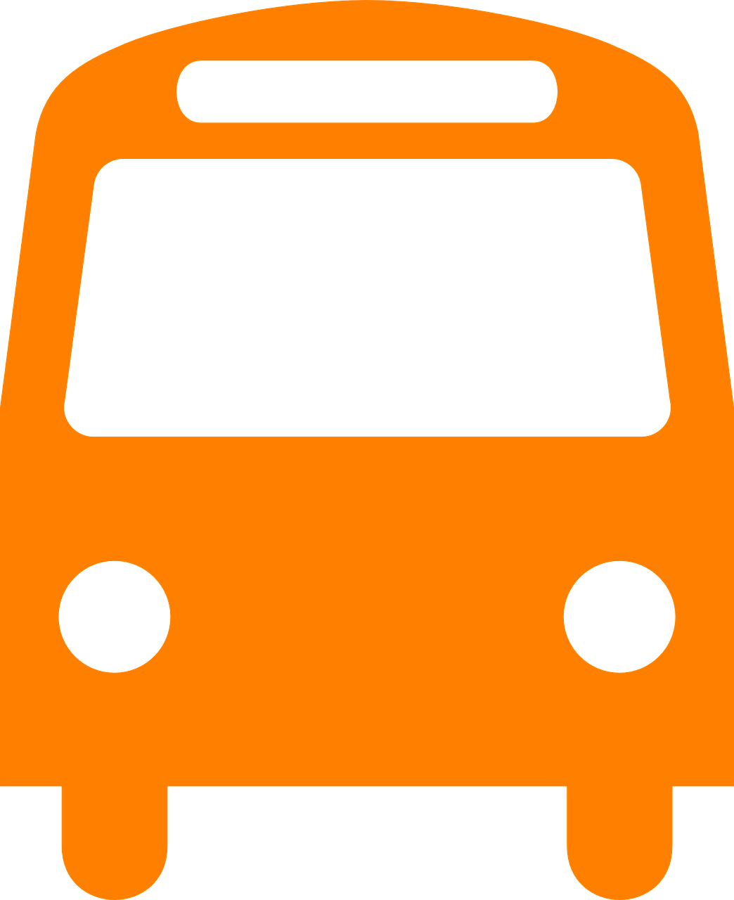 Bus Public Transport Symbol Transparent Image - Bus Clipart Front (1044x1280)