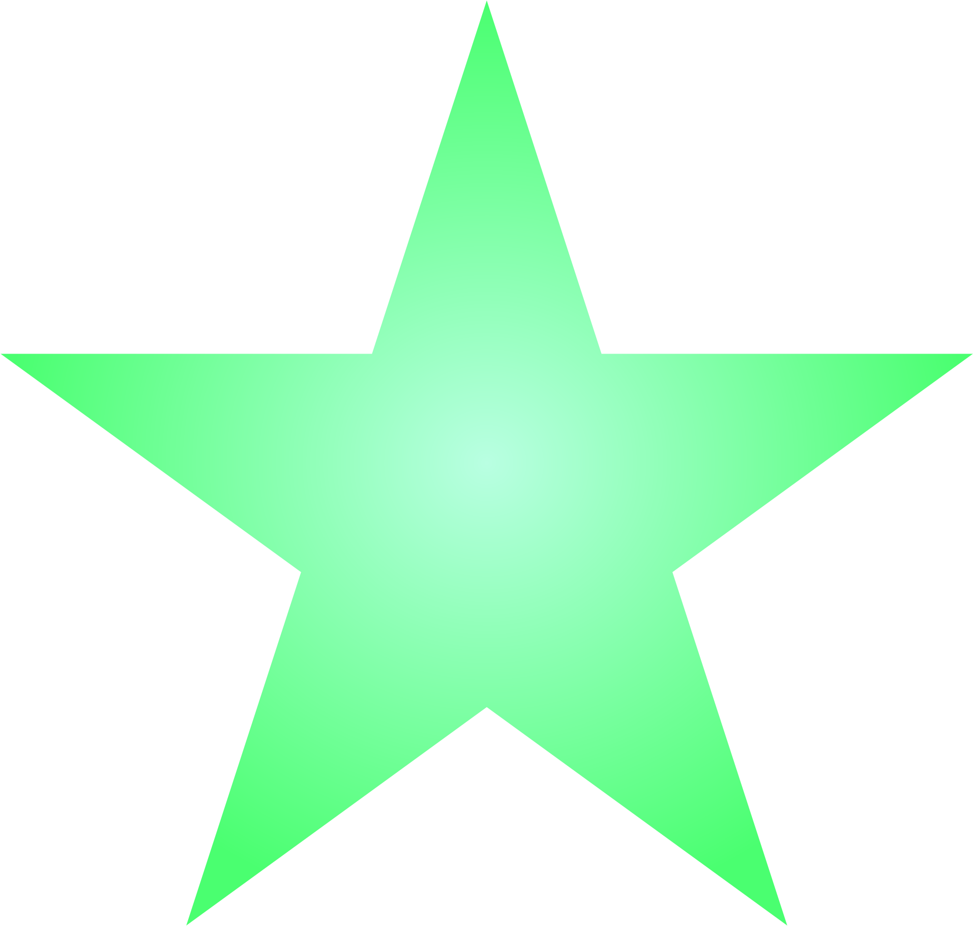 Green Star Images - Hollywood Star Sticker (2000x2000)