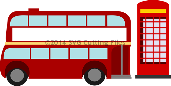London Double Decker/ Phone Booth - Scalable Vector Graphics (550x278)