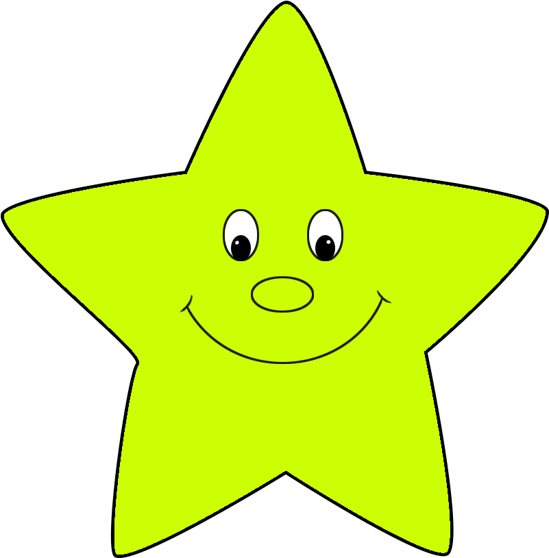 Neon Green Cartoon Star Cute - نكت مغربية خاسرة للكبار فقط (861x908)