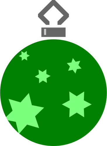 Green Stars On Christmas Ball - Printable Christmas Bulletin Board Borders (366x500)