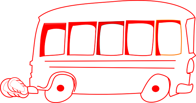 Bus, Red, Vehicle, Transportation - Mobil Bus Merah (642x340)