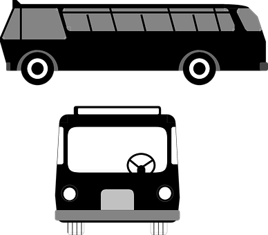 Bus Vehicle Transport Road Travel Automobi - Bus Vector (388x340)