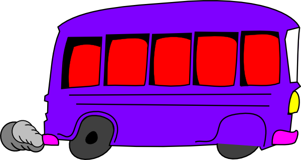 Purple Bus Clip Art At Clker - Bus Clip Art (600x319)