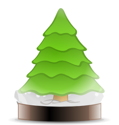 Snow Globe - Santa Claus And Christmas Tree Clip Art (453x436)