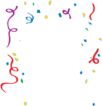 Desde El Ao - Transparent Falling Confetti Png (412x427)