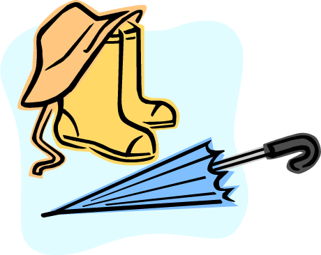 Am Wochenende Werden Die Linoleumfußböden In Der Kindergarderobe - Umbrella Clip Art (460x366)