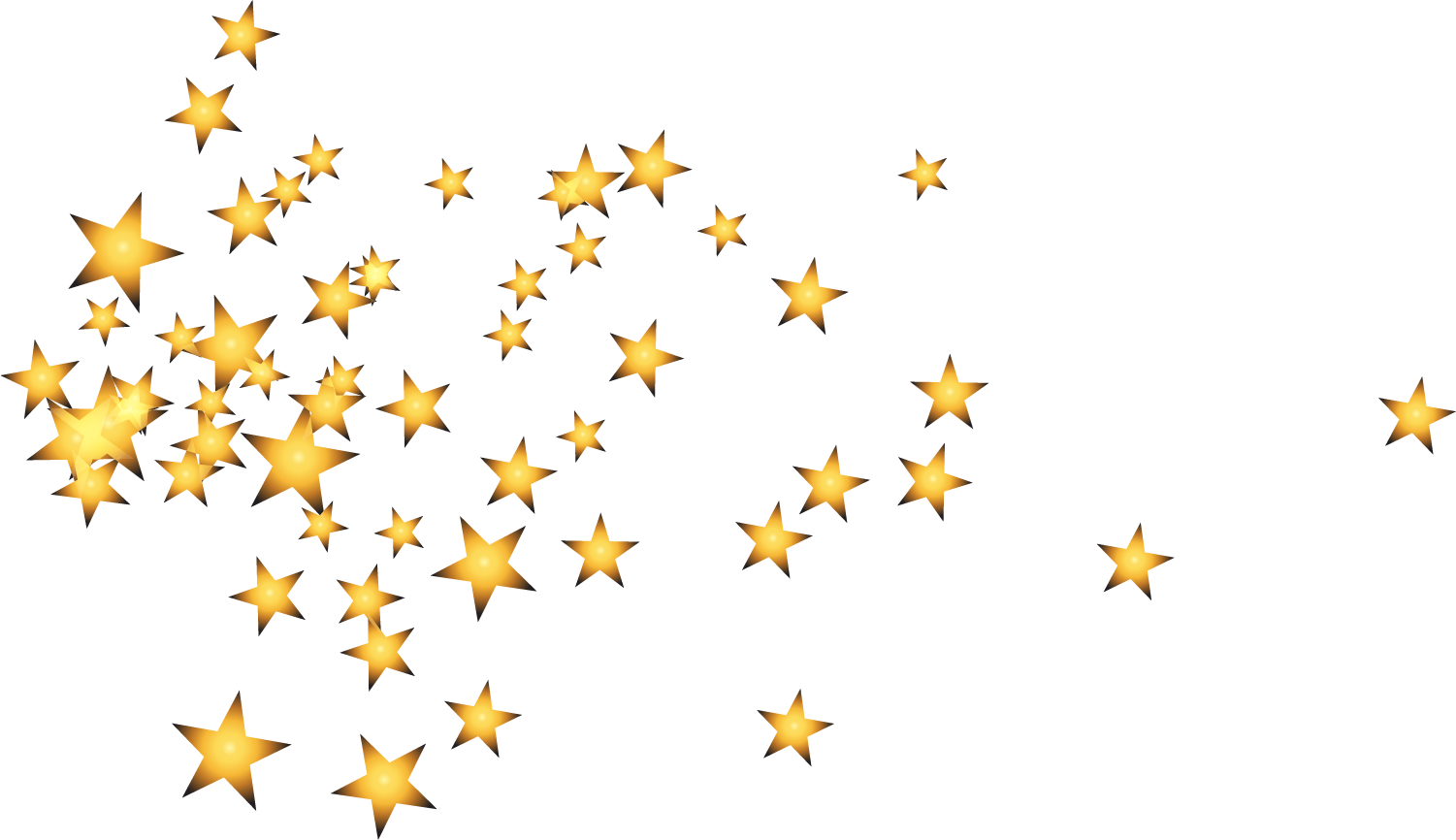 Yellow Star Clip Art - Gold Stars Png (1501x866)