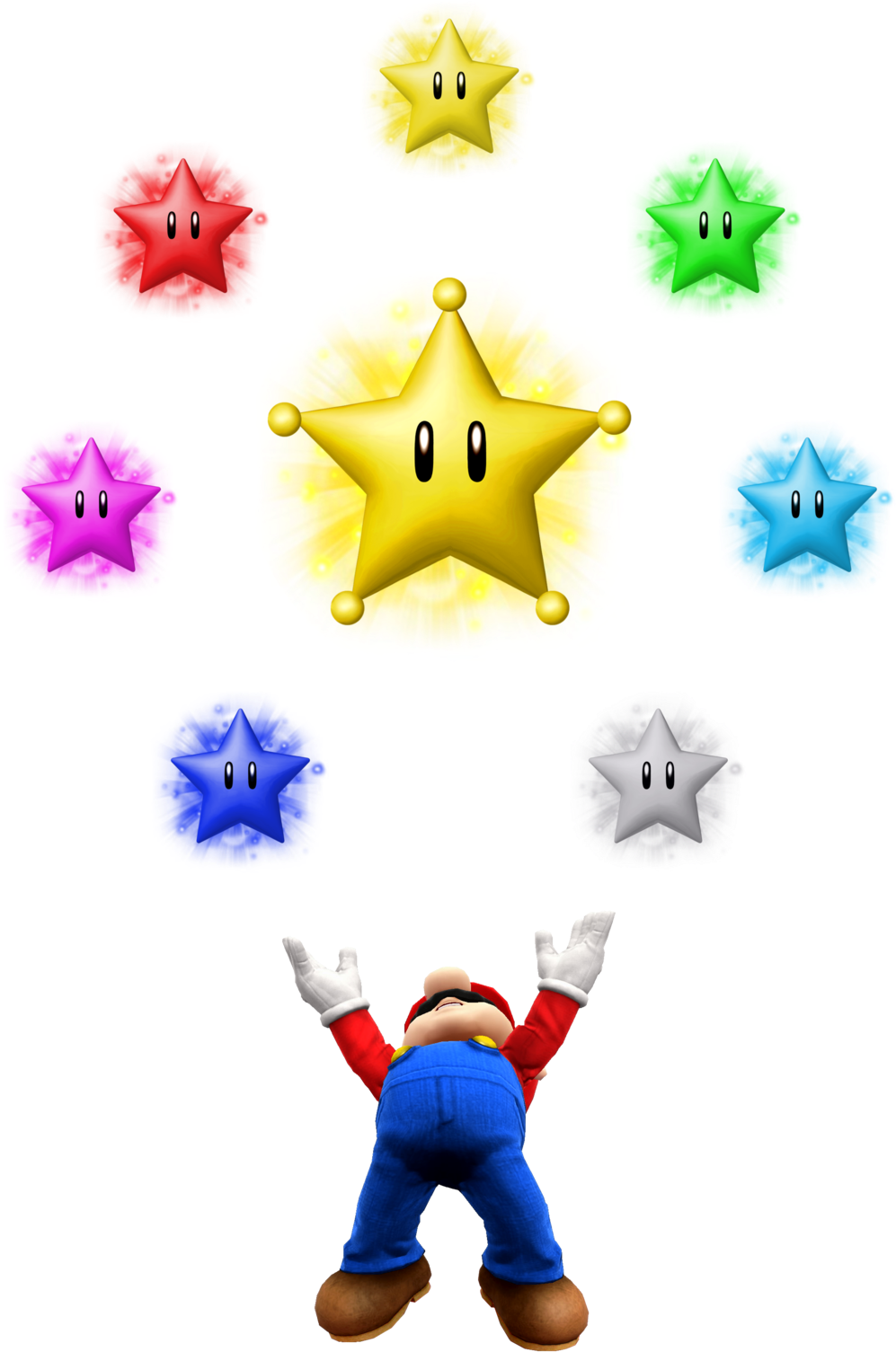 Mario Get The All Destiny Stars By Banjo2015 - Super Mario Star (1024x1558)