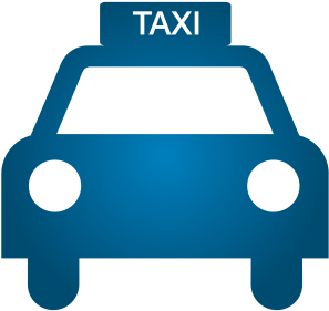 Taxi Service - Taxi Icon Png Blue (640x340)