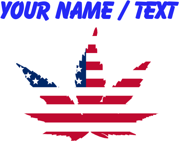 Custom American Flag Weed Leaf Tank Top - American Flag Weed Leaf Rectangle Magnet (700x700)