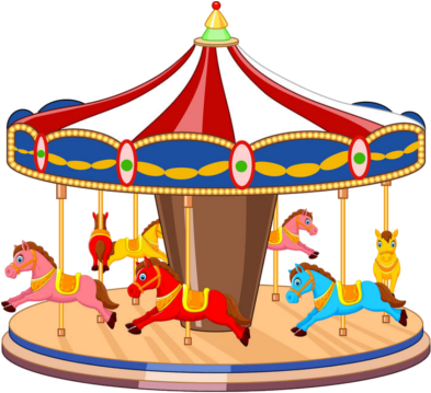 Aires De Jeux Et Manèges - Carousel Clipart (400x365)