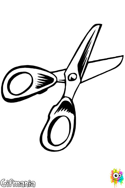 Tijeras - School Supplies To Color (480x720)