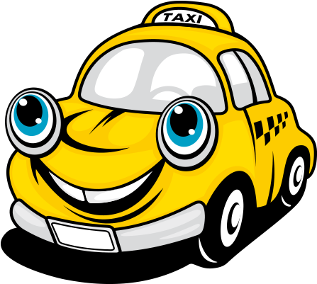Sevimli Taksi Resmi - Taxi Cartoon (600x400)