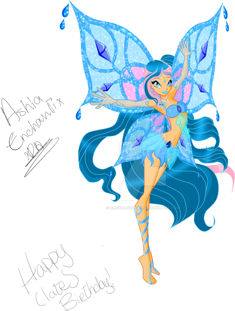 Ashia Enchantix, Fairy Of Water By Angelofwonders - Winx Club Fairy Of Water Stars (1024x1195)