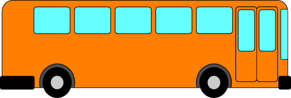Orange Bus Clipart (600x202)