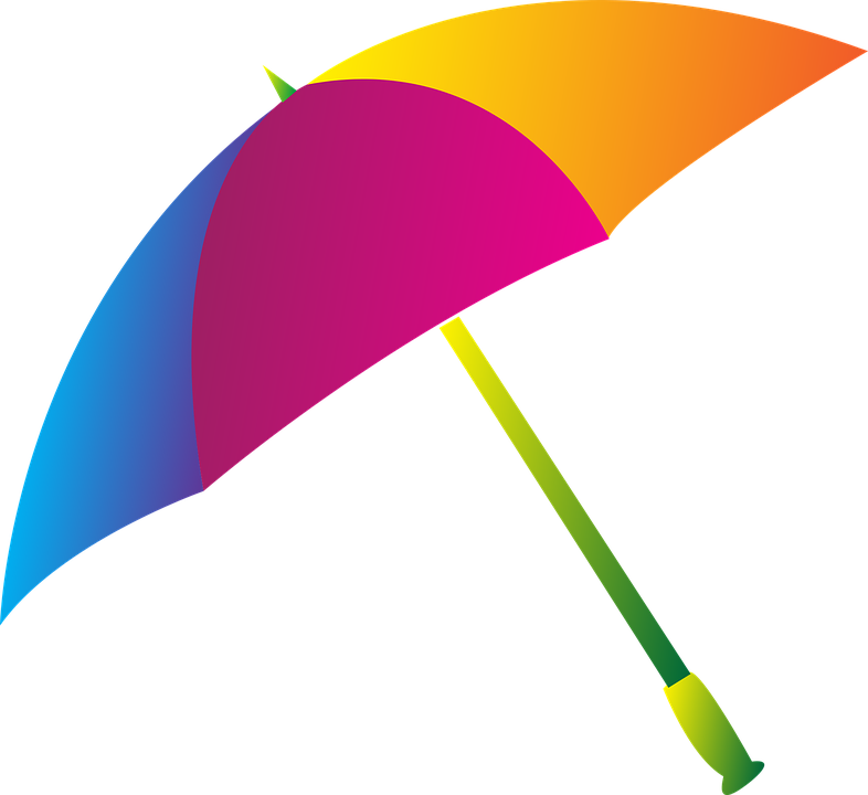 Wind Umbrella Cliparts - Guarda Sol Desenho Png (1024x938)