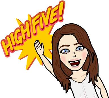 Maggie Is A Graduate Of The College Of William & Mary - Bitmoji High Five (398x398)