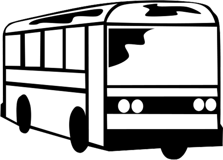 Coach 20clipart - Bus Black And White Clip Art (1000x675)