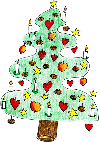 2016 Ohne Zuvor Gefrühstückt Zu Haben, Wurde Gepackt - Christmas Tree (419x586)