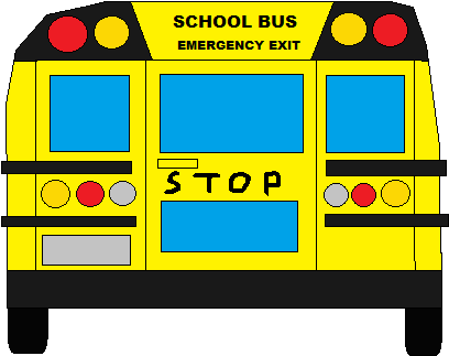 School Bus Back Side Trans - School Bus Back Png (434x344)
