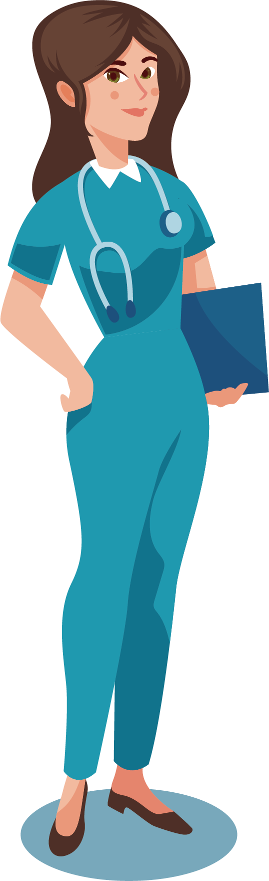 Cartoon Woman Illustration - Doctor Cartoon Woman Png (538x1757)