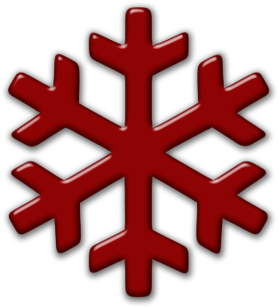 Red Snowflake Cliparts - Redsnowflake Clipart (420x420)