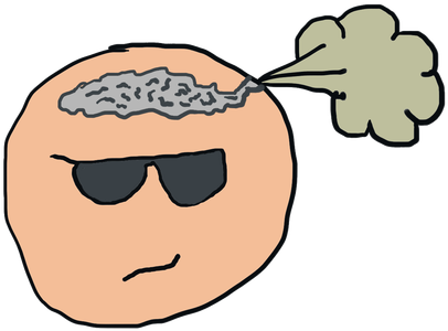 Illustrations And Clipart Image Shows A Brain Farting - Pet De Cerveau Tote Bag (428x317)