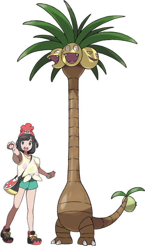 Tall Oak Tree Clipart Png - Exeggutor Alola N (538x810)