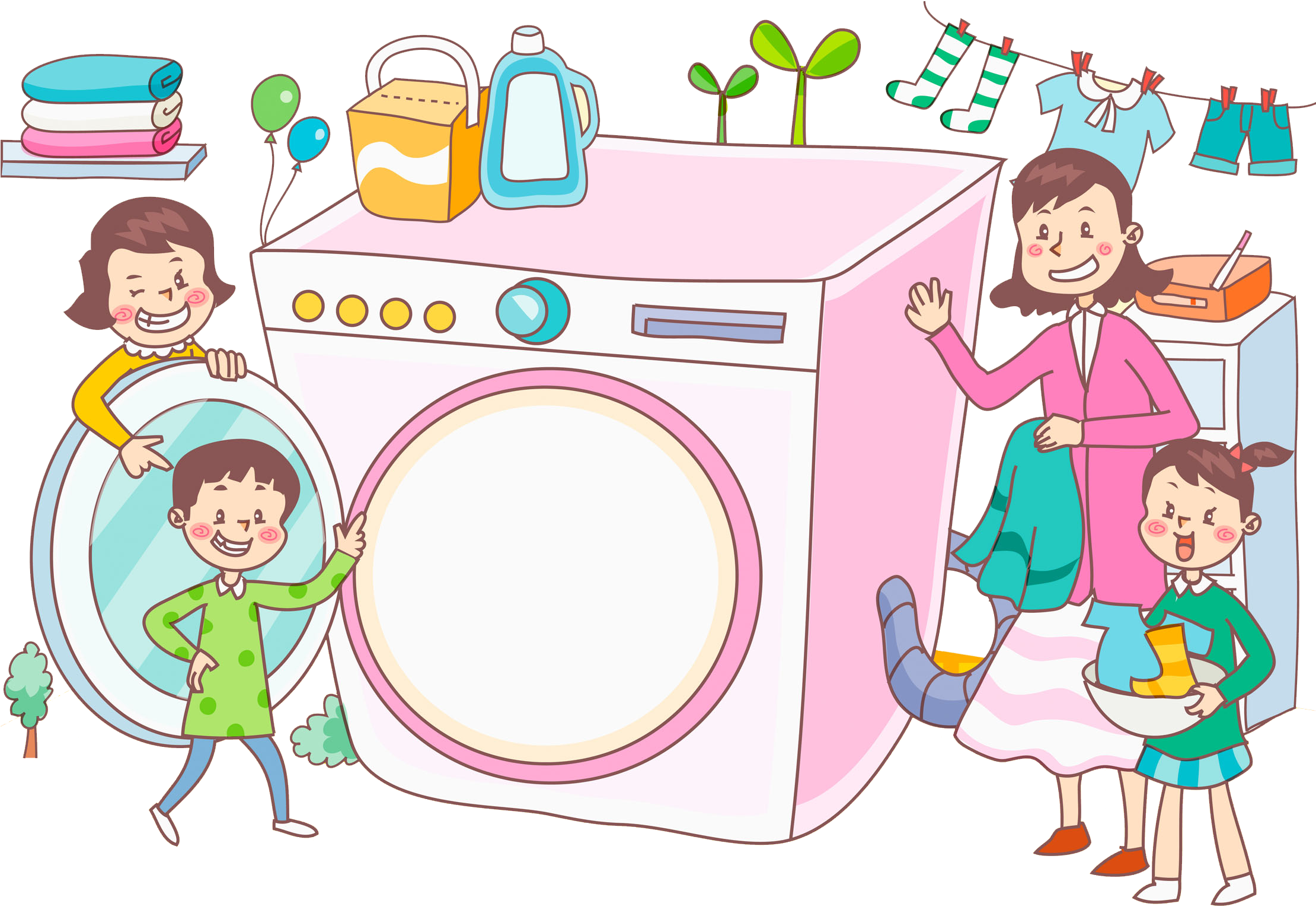 Washing Machine Laundry Clothing Clip Art - Washing Machine.