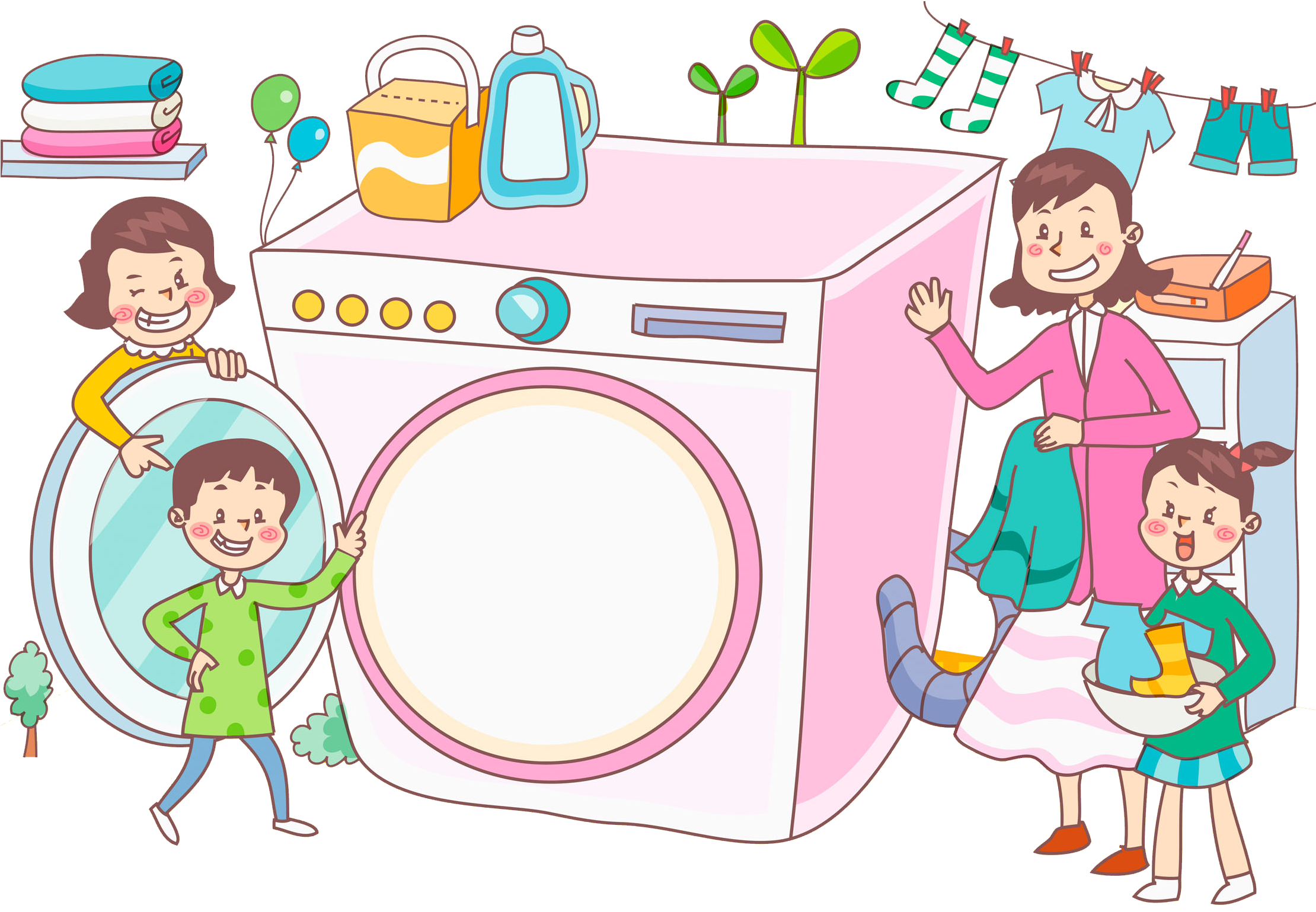 Washing Machine Laundry Clothing Clip Art - Washing Machine (2219x1574)