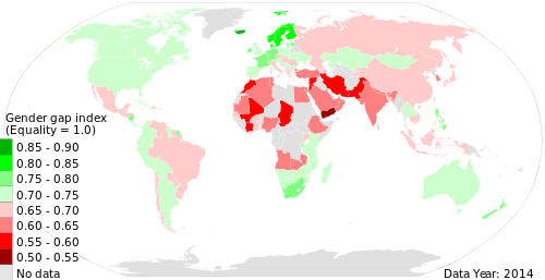 This Image Rendered As Png In Other Widths - Gender Inequality Index 2016 (500x257)